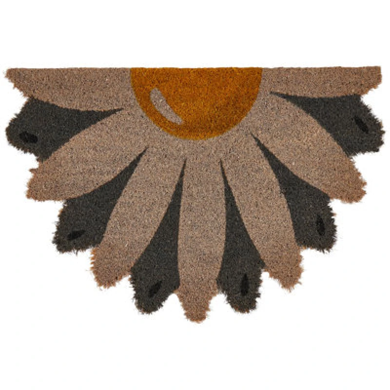 Image of Beliani Doormat Hotaka Multicolour 40 X 60 Cm Flower Coir
