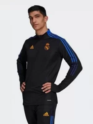 Image of adidas Real Madrid Tiro Training Top, Black, Size L, Men