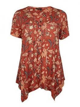 Image of Evans Floral Pintuck Top - Multi