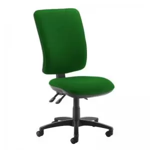 Image of Senza extra high back operator chair with no arms - Lombok Green