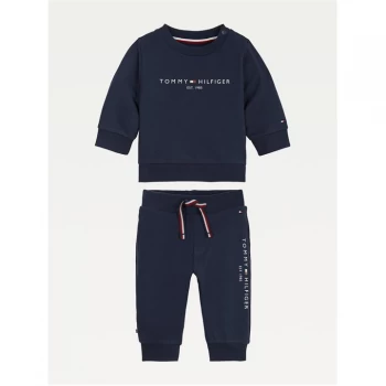 Image of Tommy Hilfiger Essential Crew Neck Jogger Set - Navy C87