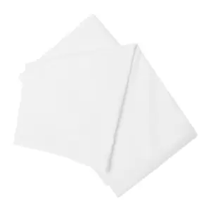 Image of Belledorm 200 Thread Count Cotton Percale Flat Sheet (Double) (White)