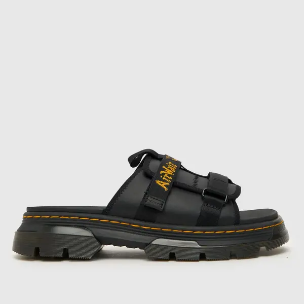 Image of Dr. Martens Ayce II Leather and Webbing Slide Sandals - UK 8