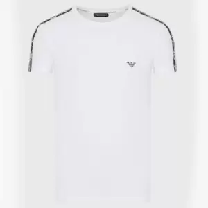 Image of Emporio Armani Monogrammed Cotton-Blend Jersey T-Shirt - M