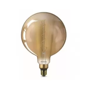 Image of Philips 25W Vintage Gold LED E27 200mm Globe G200 - Amber Warm White - 929001817201