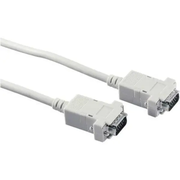 Image of Digitus VGA Cable VGA 15-pin plug, VGA 15-pin plug 1.80 m Grey AK-310100-018-E screwable VGA cable AK-310100-018-E