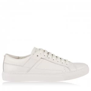 Image of Hugo Boss Leather Logo Trainers White 100 Men