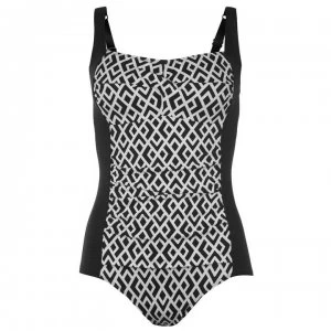 Image of Dorina Palawan Jacquard Swimsuit Womens - BLACKGRAPHIC508