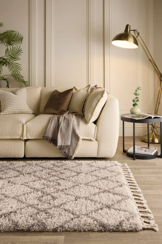 Image of Origin s Casablanca Ivory/Light Brown in Ivory Size: 120cm x 170cm Ivory Unisex 120cm x 170 cm