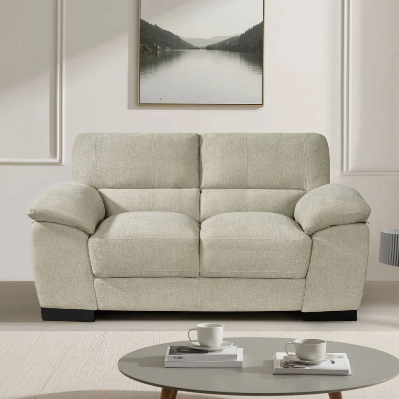 Image of Artemis Home Roslyn 2 Seat Fabric Sofa in Beige Size: 2 Seater Beige Unisex 2 Seater