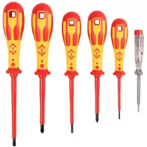 Image of Dextro VDE Screwdriver Slotted Parallel & PZD Set of 6 - N/A
