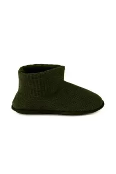 Image of Textured Cord Short Boot Slipper