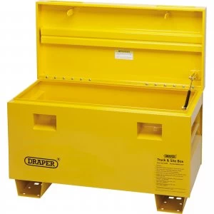 Image of Draper Contractors Site Storage Box Yellow 1200mm 600mm 600mm