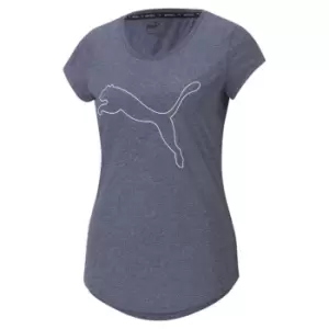 Image of Puma Heather Cat T Shirt Womens - Blue