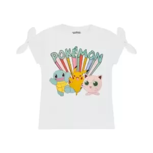 Image of Pokemon Girls Characters T-Shirt (13-14 Years) (White)