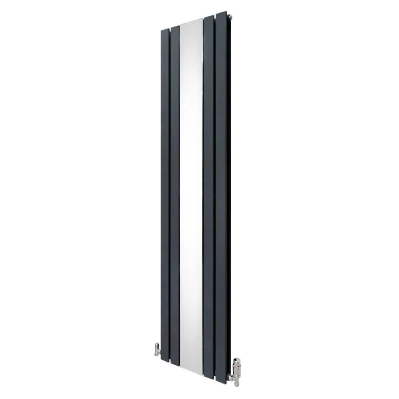 Image of MONSTER-SHOP Monster-shop - Flat Panel Radiator With Mirror 1800mm x 425mm & trv Chrome 5055986194576