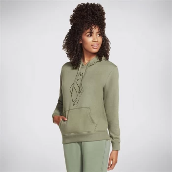 Image of Skechers Gunmetal Diamond Crown Hoodie Ladies - Green