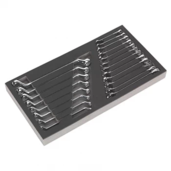 Image of Tool Tray with Combination & Deep Offset Spanner Set 20PC - Metric