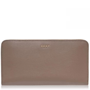 Image of DKNY Sutton Large Zip Around Purse - MUSHROOM MUR