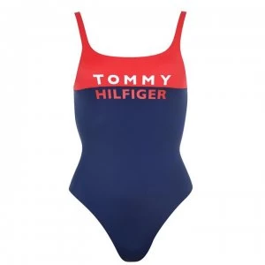 Image of Tommy Bodywear Bold One Piece Swimsuit - Red Glare XL7
