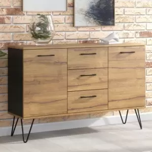 Image of Creative Furniture - Sideboard 120cm Sideboard Cabinet Cupboard tv Stand Living Room Oak&Black - Oak & Black