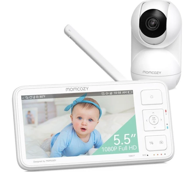 Image of MOMCOZY BM03 5.5" LCD Screen Video Baby Monitor - White 810123508860