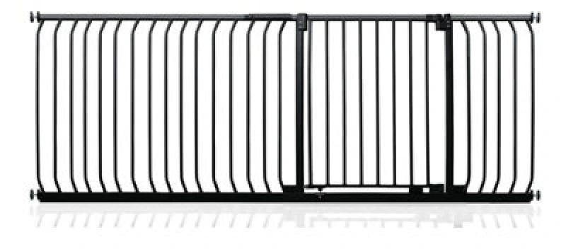 Image of Safetots Elite Pressure Safety Gate, 198Cm - 207Cm, Matt Black, Pressure Fit Stair Gate