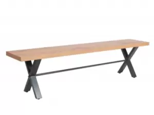 Image of Kenmore Dyce 180cm Oak and Black Dining Bench