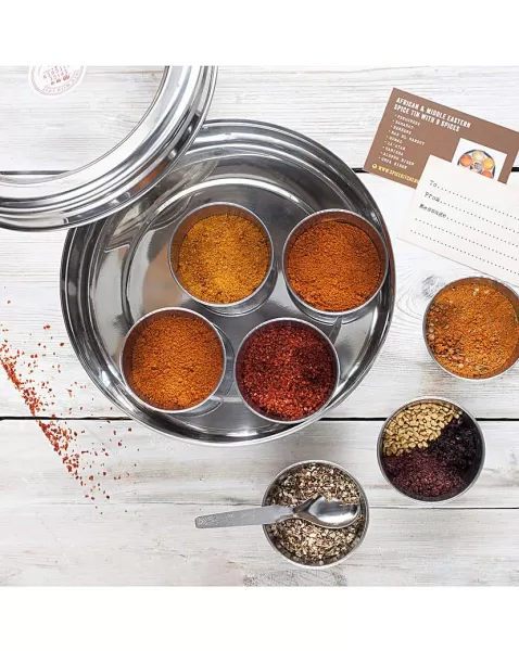 Image of African & Middle East Spice Tin with 9 Cooking Spices