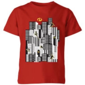 Image of The Incredibles 2 Skyline Kids T-Shirt - Red - 5-6 Years