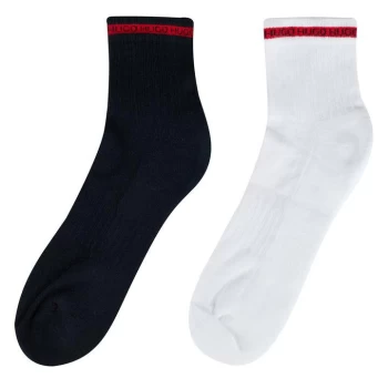 Image of Hugo Boss 2 Pack Tape Ankle Socks Mens - Blue