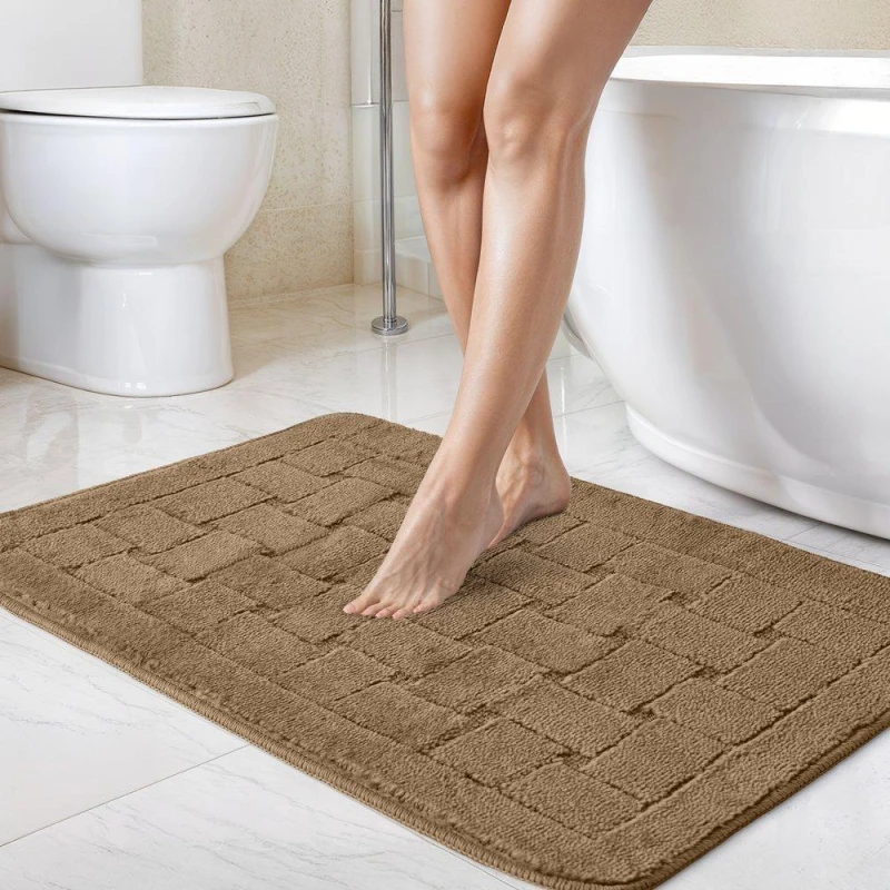 Image of Emma Barclay Orkney - Crosshatch Bath mat Bathmats 45x75cm Beige 41478404000