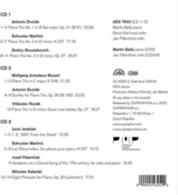 Image of Ars Trio/Martin Bally: Dvork/Novk/Mozart/Martinu/... CD / Box Set