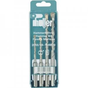 Image of Heller Bionic 16490 0 Carbide metal Hammer drill bit set 4 Piece 5 mm, 6 mm, 8 mm, 10 mm SDS-Plus 1 Set