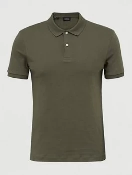 Image of Selected Homme Paris Polo Shirt - Green, Size L, Men