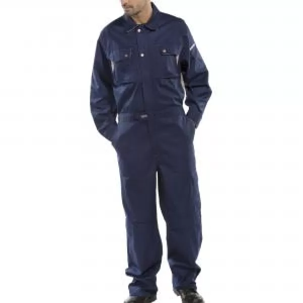 Image of Click Premium Hardwearing Polycotton Boilersuit Navy Blue 38"