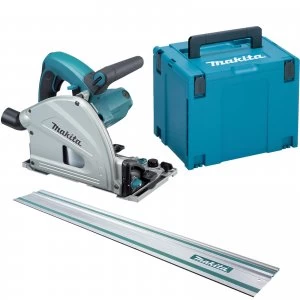 Image of Makita SP6000K1 Plunge Saw with 1400mm Guide Rail 110v 110v