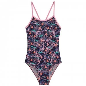 Image of Slazenger Thin Strap Swimsuit Junior Girls - Blue/Pink
