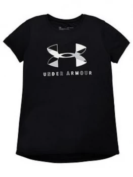 Image of Urban Armor Gear Girls Tech Graphic Big Logo T-Shirt - Black/White