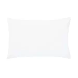 Image of Peacock Blue Hotel 220 Thread Count Plain Dye Pair of Standard Pillowcases, White