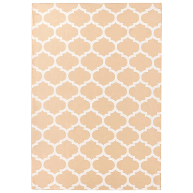 Image of Beliani Outdoor Rug Aksu Beige 160 X 230 Cm Reversible