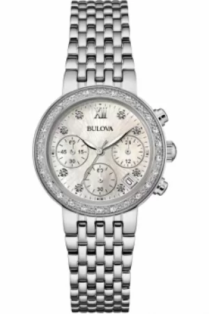 Image of Ladies Bulova Diamond Gallery Chronograph Watch 96W204