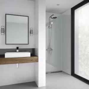 Image of Mermaid Acrylic Shower Wall Panel Ice 2440mm x 900mm x 4mm in Silver
