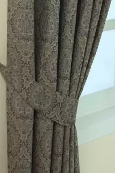 Image of Damask Jacquard Curtain Tie Back Pair
