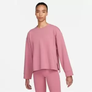 Image of Nike Yoga Dri-FIT Womens Crew Sweatshirt - Pink