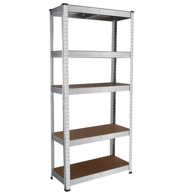 Image of House of Home Heavy Duty Steel & 5 Tier Galvanized Racking Shelf Silver unisex 180x90x40
