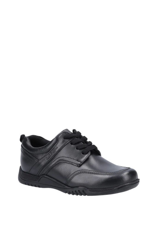 Image of Hush Puppies Mens 'Harvey Senior' School Shoes in Black Size: 4 Black Male 4