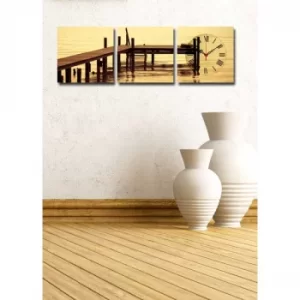 Image of 3P2828CS-16 Multicolor Decorative Canvas Wall Clock (3 Pieces)