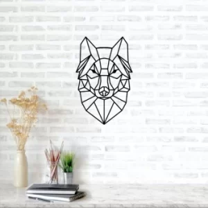 Image of Fox Black Decorative Metal Wall Accessory
