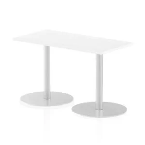 Image of Italia Poseur Table Rectangle 1200600 Top 725 High White
